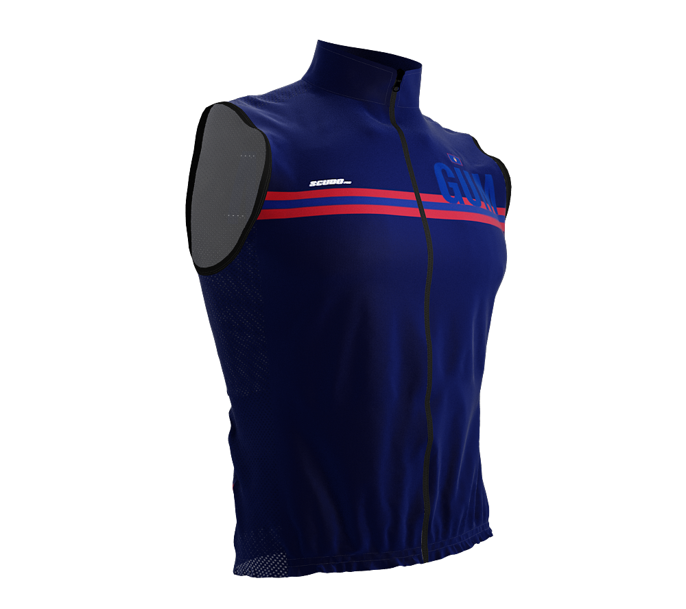 Wind Breaker Cycling Running Sports Vest Guam Country Code for Men 