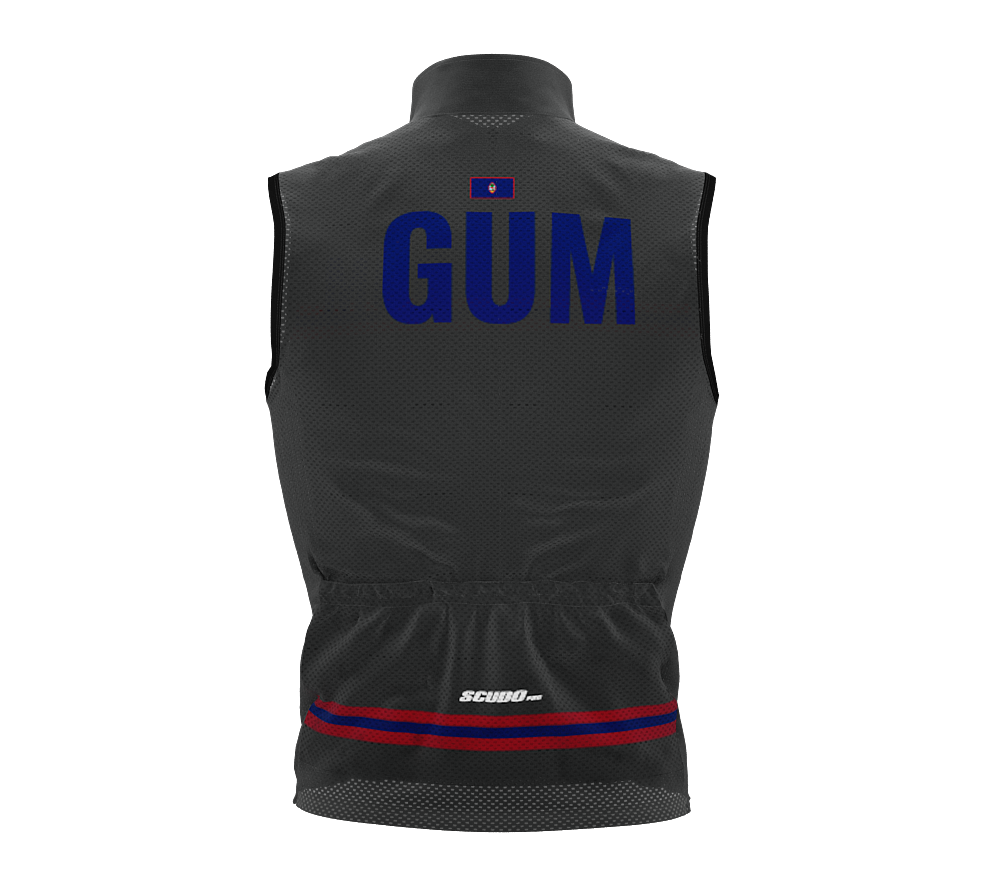 Wind Breaker Cycling Running Sports Vest Guam Country Code for Men And Women