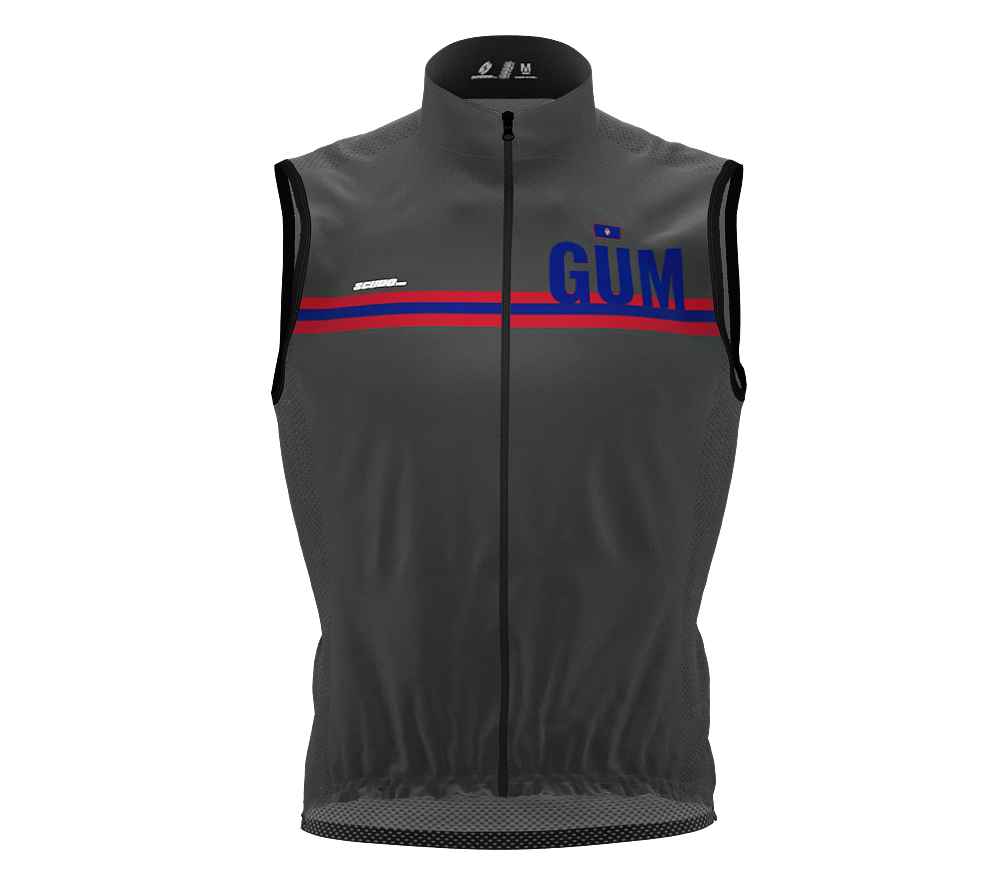 Wind Breaker Cycling Running Sports Vest Guam Country Code for Men And Women