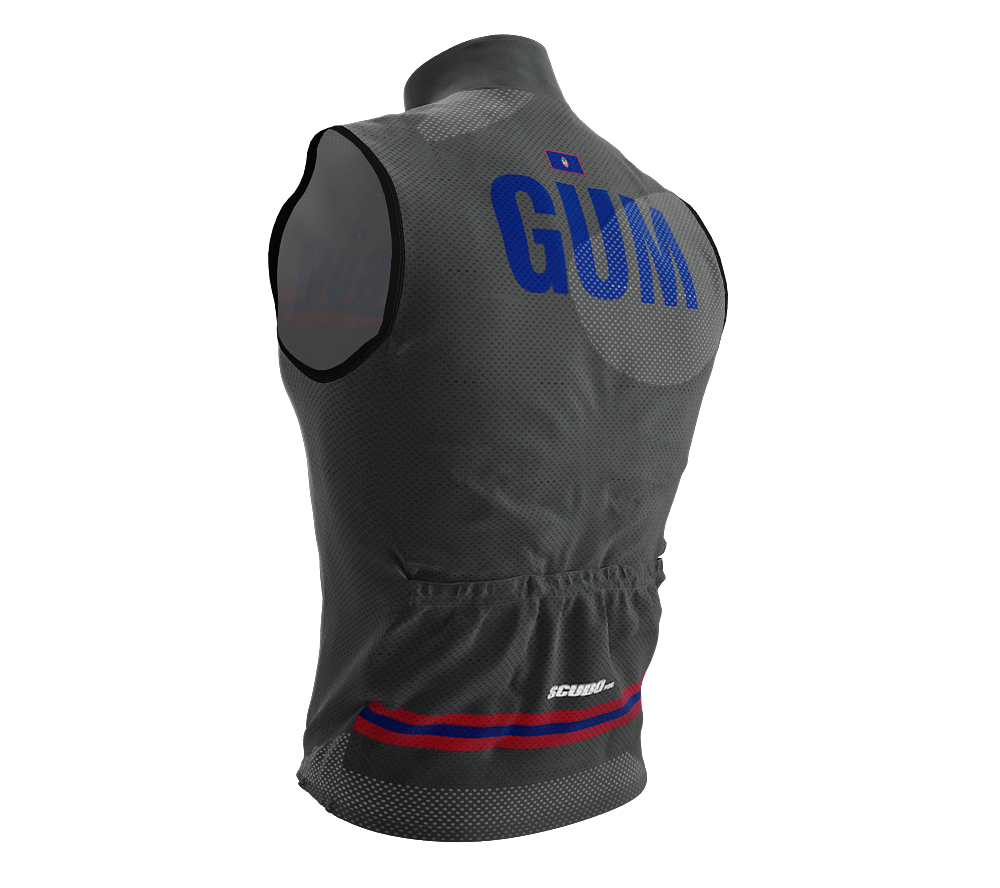 Wind Breaker Cycling Running Sports Vest Guam Country Code for Men And Women