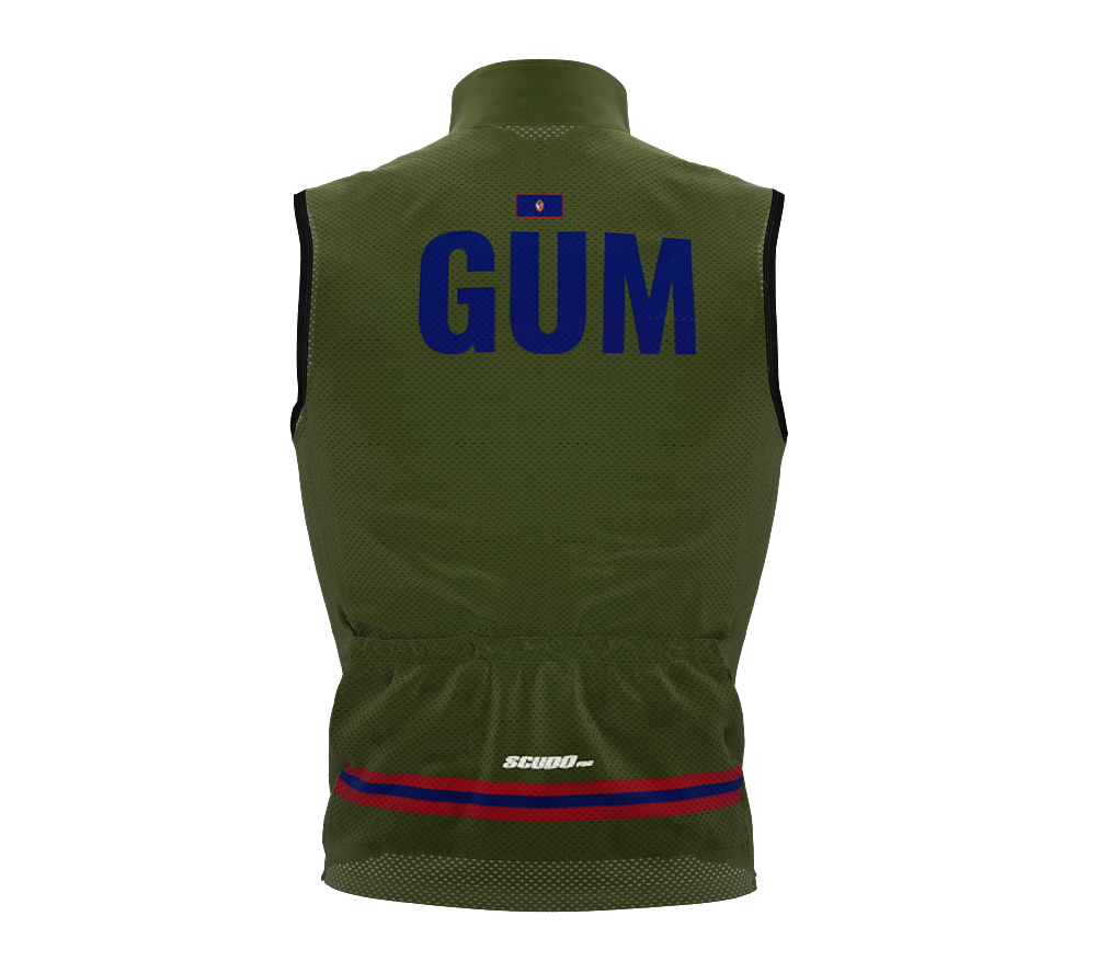 Wind Breaker Cycling Running Sports Vest Guam Country Code for Men And Women
