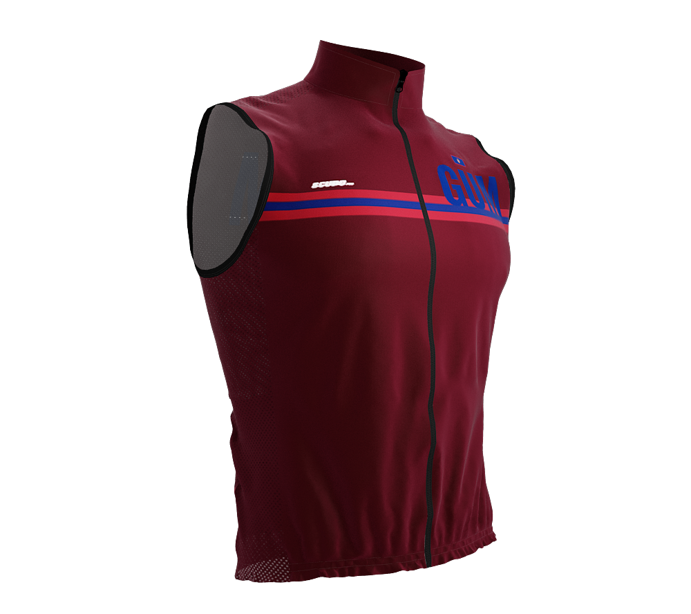 Wind Breaker Cycling Running Sports Vest Guam Country Code for Men 