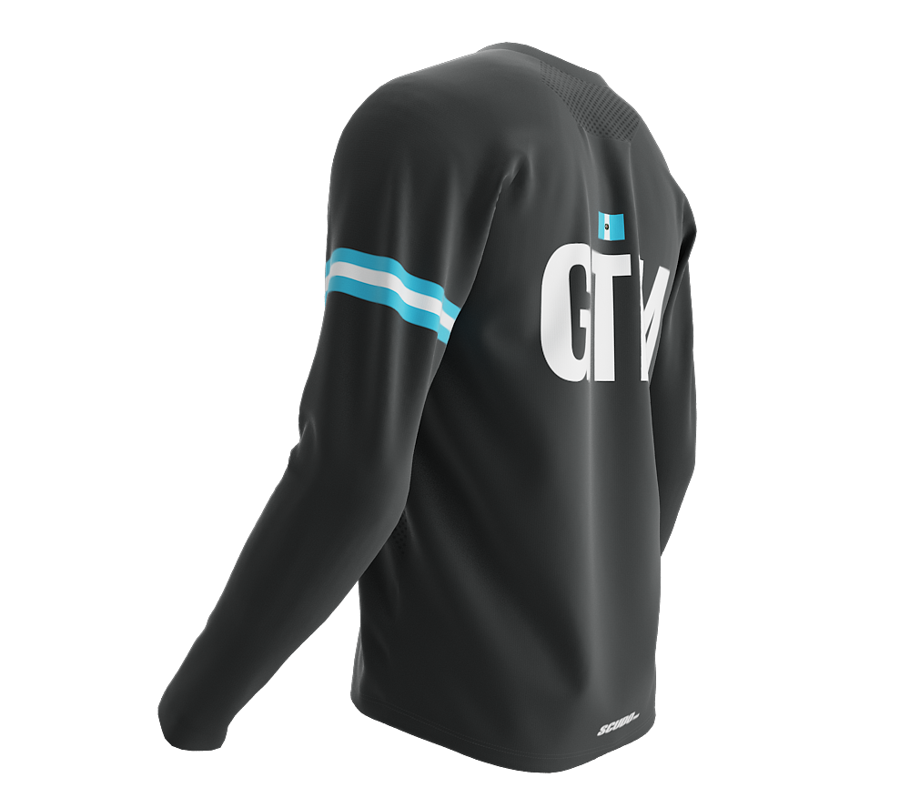 MTB BMX Cycling Jersey Long Sleeve Code Guatemala Gray for Men and Women