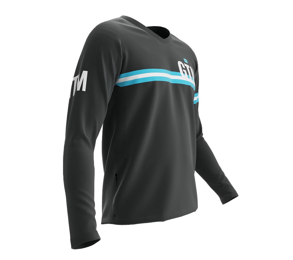 MTB BMX Cycling Jersey Long Sleeve Code Guatemala Gray for Men and Women