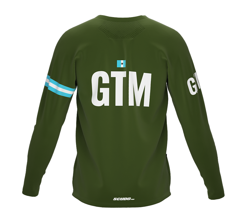 MTB BMX Cycling Jersey Long Sleeve Code Guatemala Green for Men and Women