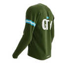 MTB BMX Cycling Jersey Long Sleeve Code Guatemala Green for Men and Women