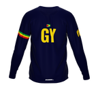 MTB BMX Cycling Jersey Long Sleeve Code Guyana Blue for Men and Women