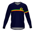 MTB BMX Cycling Jersey Long Sleeve Code Guyana Blue for Men and Women