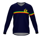 MTB BMX Cycling Jersey Long Sleeve Code Guyana Blue for Men and Women