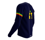 MTB BMX Cycling Jersey Long Sleeve Code Guyana Blue for Men and Women