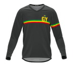MTB BMX Cycling Jersey Long Sleeve Code Guyana Gray for Men and Women