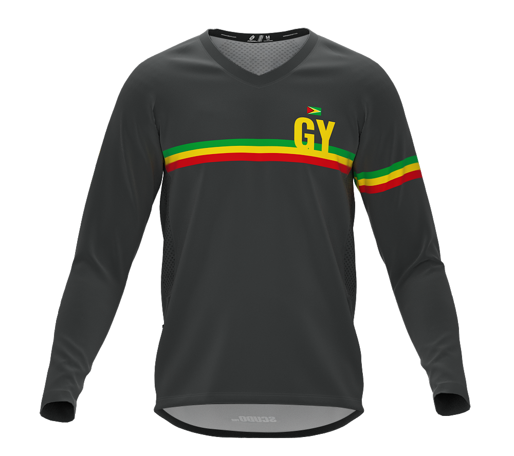MTB BMX Cycling Jersey Long Sleeve Code Guyana Gray for Men and Women