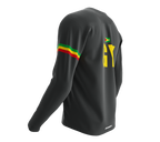 MTB BMX Cycling Jersey Long Sleeve Code Guyana Gray for Men and Women