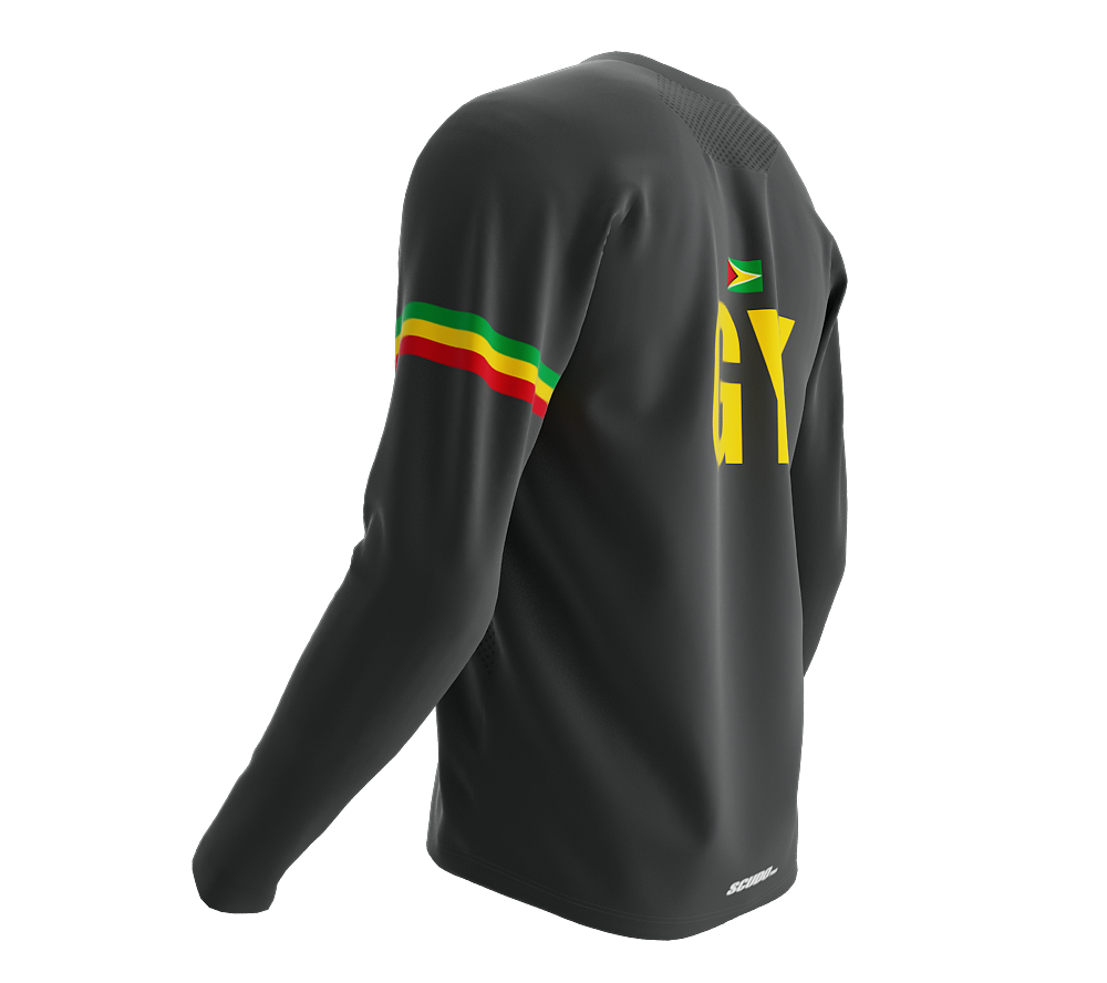 MTB BMX Cycling Jersey Long Sleeve Code Guyana Gray for Men and Women
