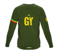 MTB BMX Cycling Jersey Long Sleeve Code Guyana Green for Men and Women