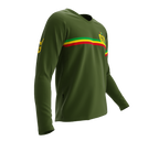 MTB BMX Cycling Jersey Long Sleeve Code Guyana Green for Men and Women