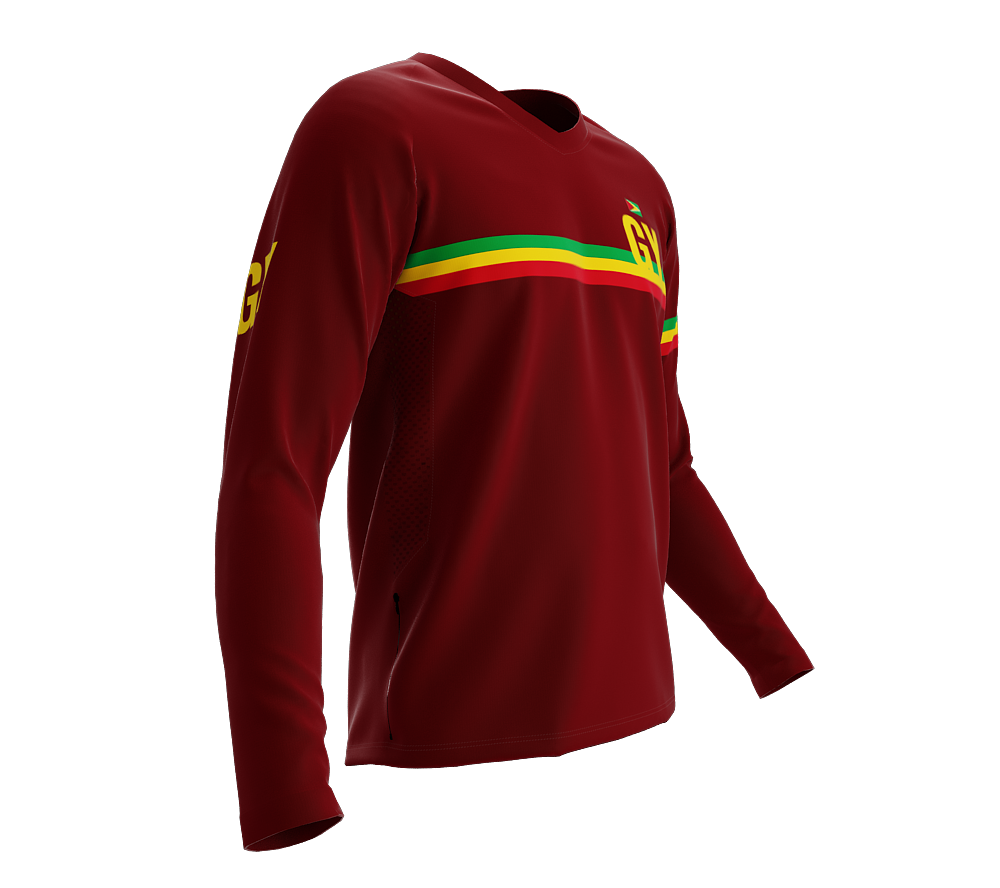 MTB BMX Cycling Jersey Long Sleeve Code Guyana Vine for Men and Women