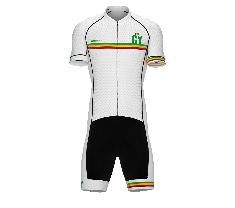 Guyana White Code Cycling Speedsuit for Men