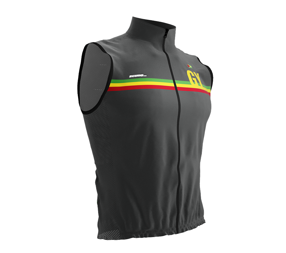 Wind Breaker Cycling Running Sports Vest Guyana Country Code for Men And Women