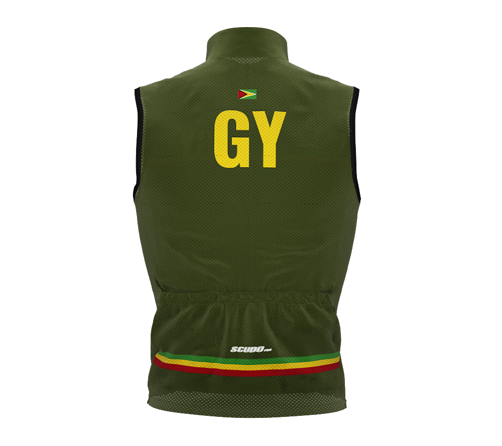 Wind Breaker Cycling Running Sports Vest Guyana Country Code for Men And Women