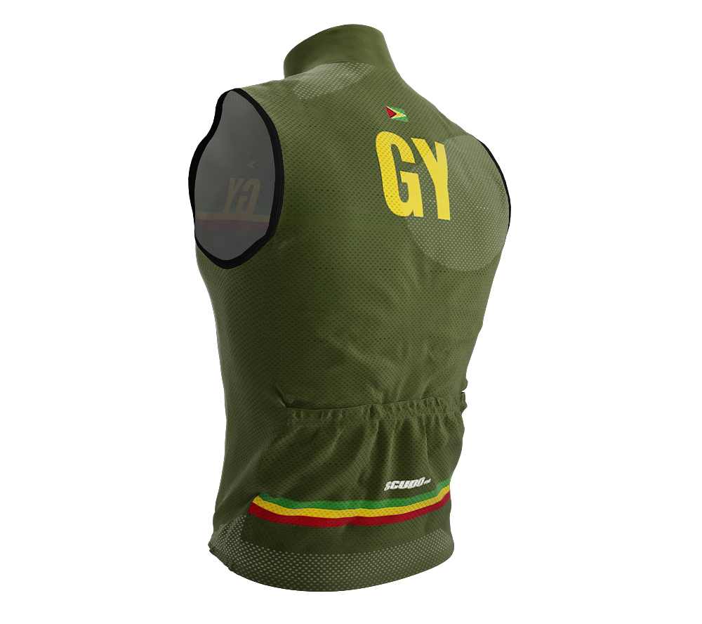 Wind Breaker Cycling Running Sports Vest Guyana Country Code for Men And Women