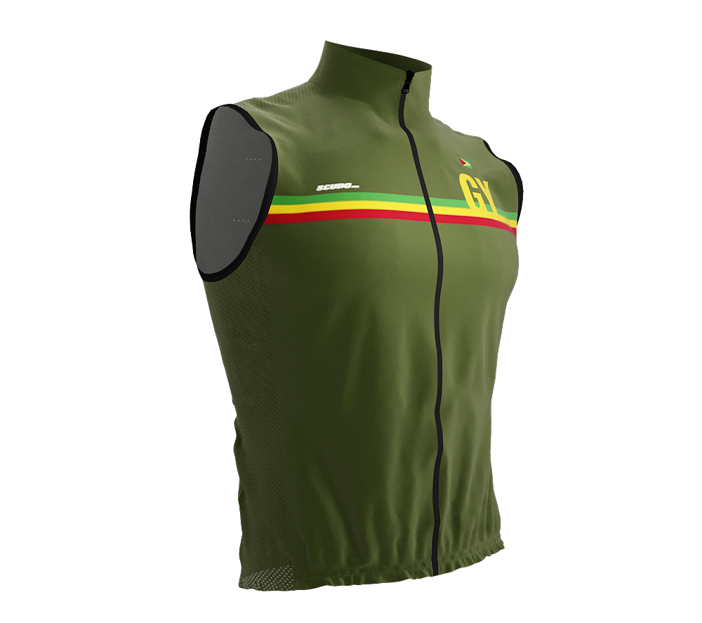 Wind Breaker Cycling Running Sports Vest Guyana Country Code for Men And Women