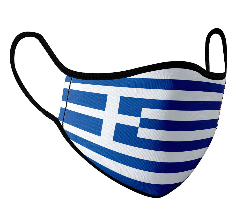 Greece - Face Mask with fluid and moisture resistant fabric. Reusable and Washable