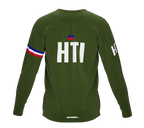 MTB BMX Cycling Jersey Long Sleeve Code Haiti Green for Men and Women