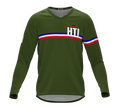 MTB BMX Cycling Jersey Long Sleeve Code Haiti Green for Men and Women
