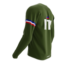 MTB BMX Cycling Jersey Long Sleeve Code Haiti Green for Men and Women