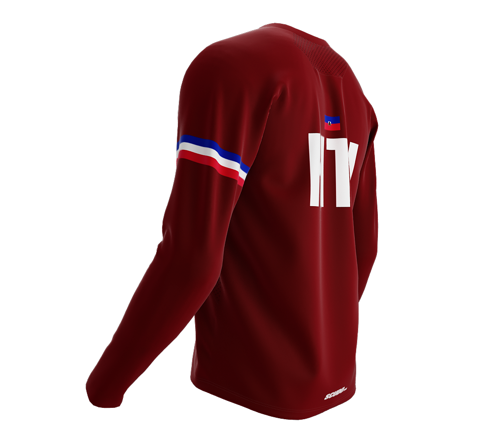 MTB BMX Cycling Jersey Long Sleeve Code Haiti Vine for Men and Women