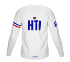 MTB BMX Cycling Jersey Long Sleeve Code Haiti White for Men and Women