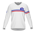 MTB BMX Cycling Jersey Long Sleeve Code Haiti White for Men and Women
