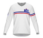 MTB BMX Cycling Jersey Long Sleeve Code Haiti White for Men and Women