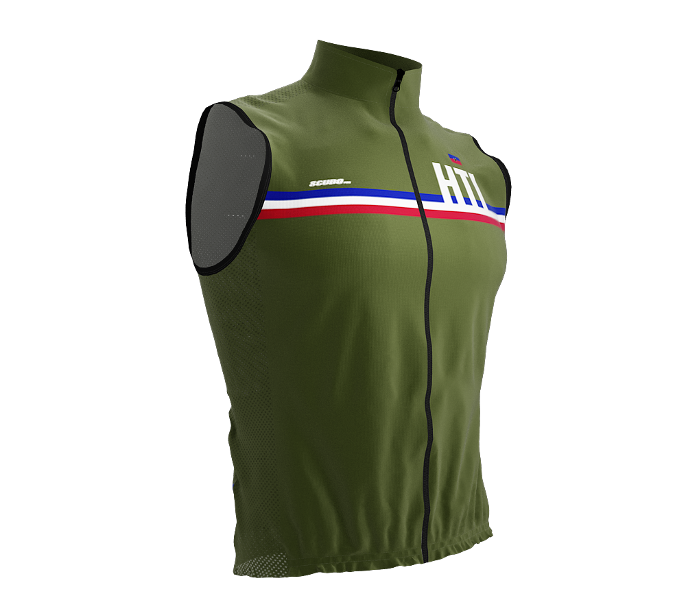 Wind Breaker Cycling Running Sports Vest Haiti Country Code for Men And Women