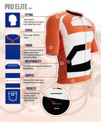 ScudoPro Pro-Elite Short Sleeve Cycling Jersey Minnesota USA State Icon landmark symbol identity  | Men and Women