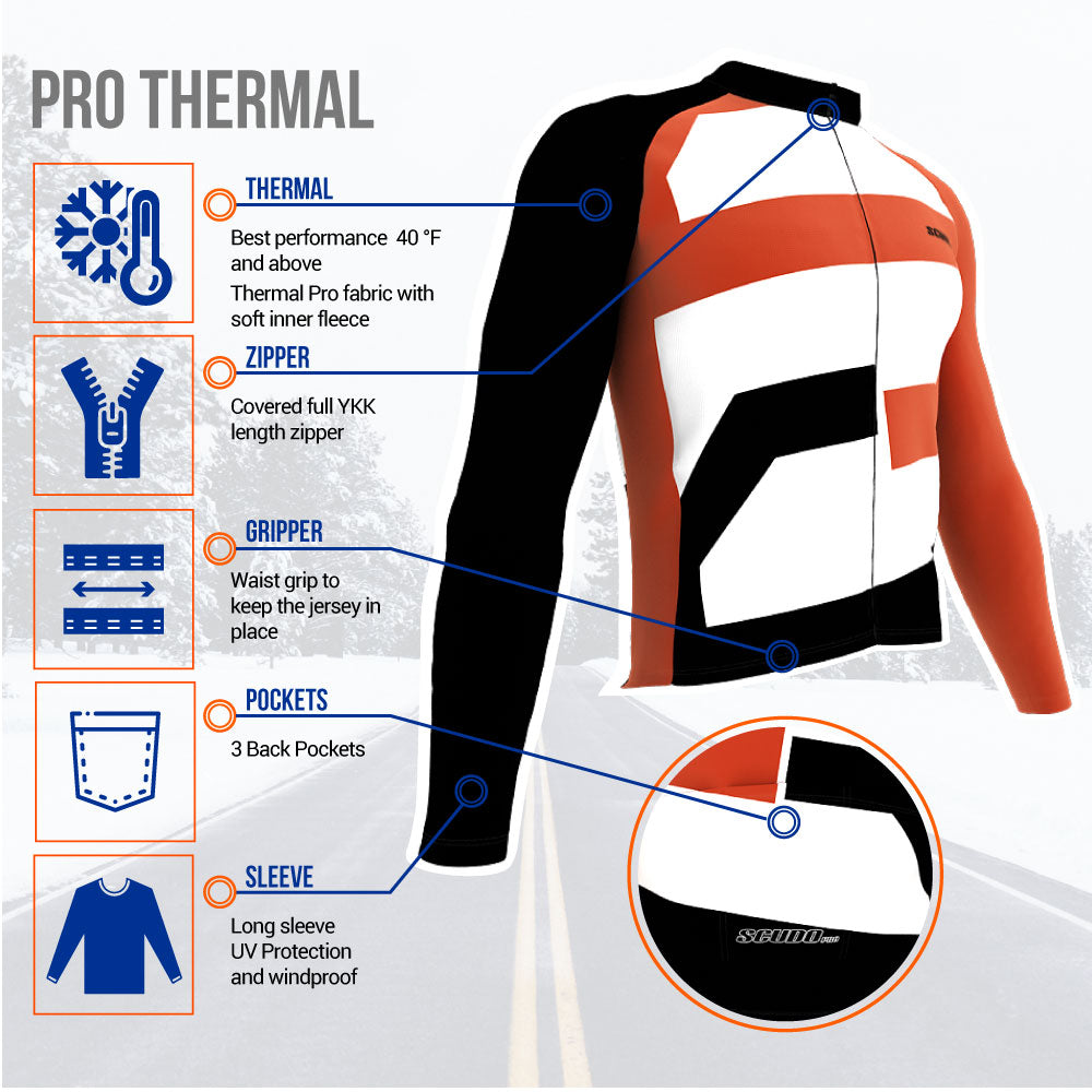 ScudoPro Pro Thermal Long Sleeve Cycling Jersey Country CODE Jamaica Green | Men and Women