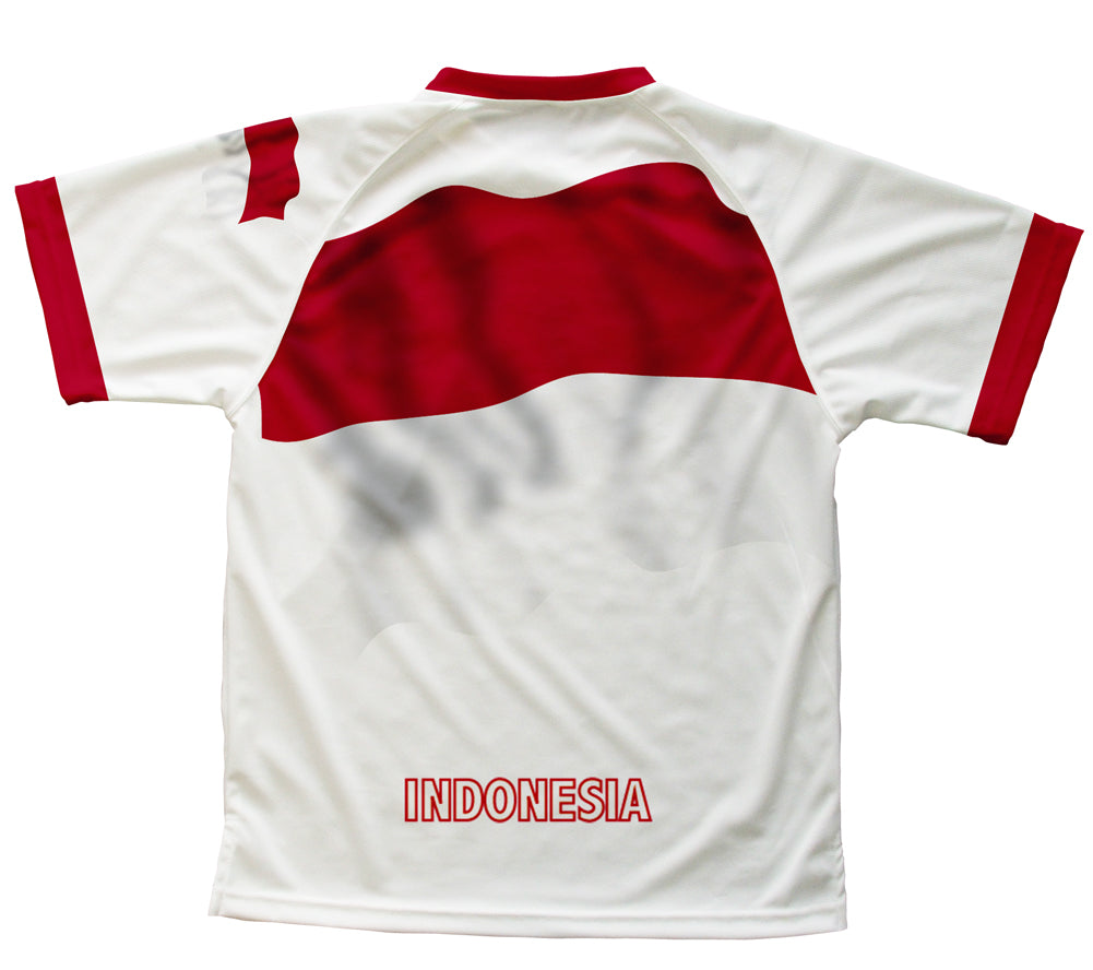 Indonesia Flag Technical T-Shirt for Men and Women