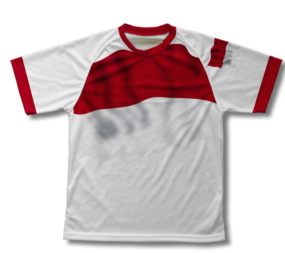 Indonesia Flag Technical T-Shirt for Men and Women