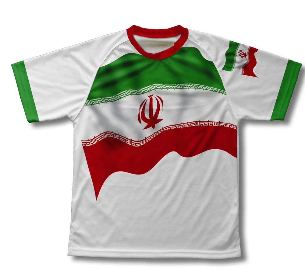 Iran Flag Technical T-Shirt for Men and Women