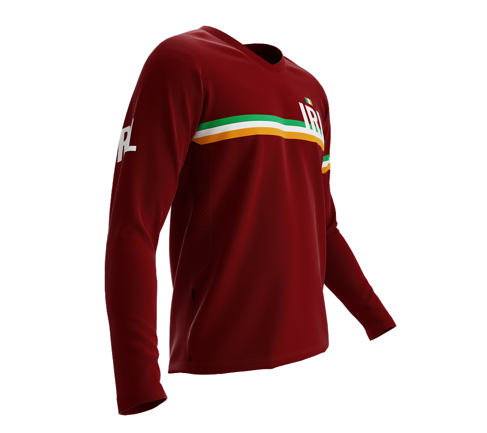 MTB BMX Cycling Jersey Long Sleeve Code Ireland Vine for Men and Women