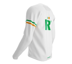 MTB BMX Cycling Jersey Long Sleeve Code Ireland White for Men and Women