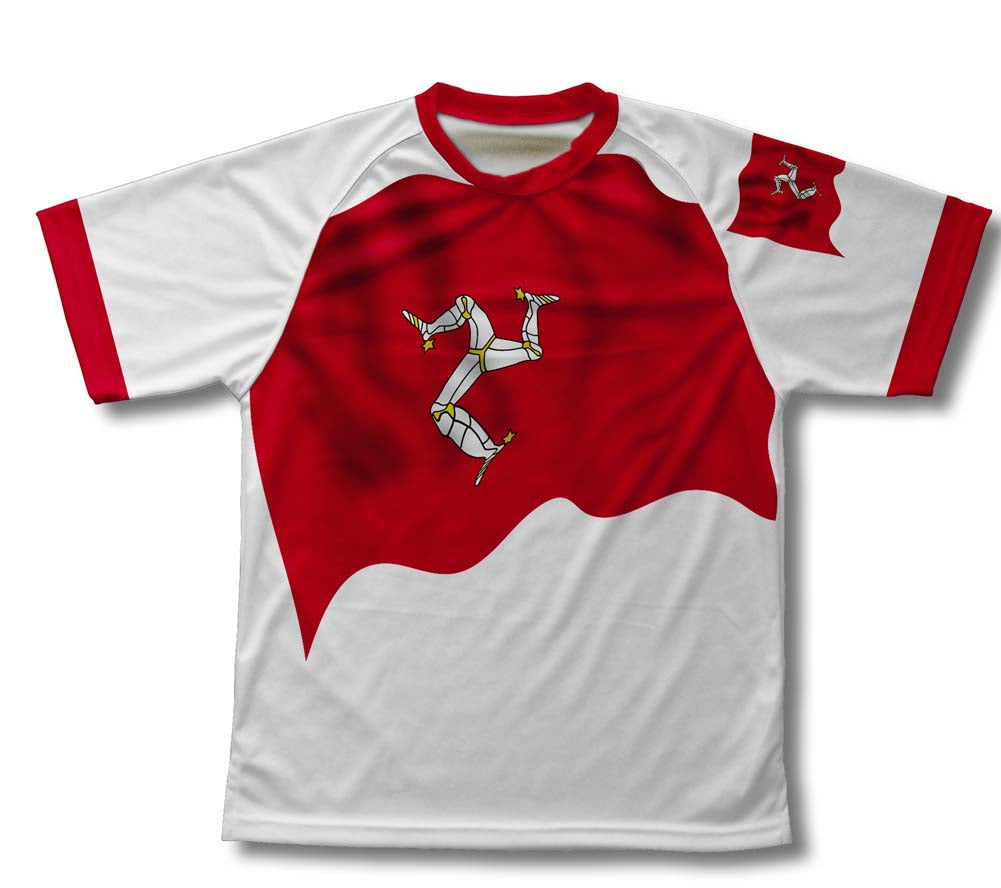 Isle Of Man Flag Technical T-Shirt for Men and Women