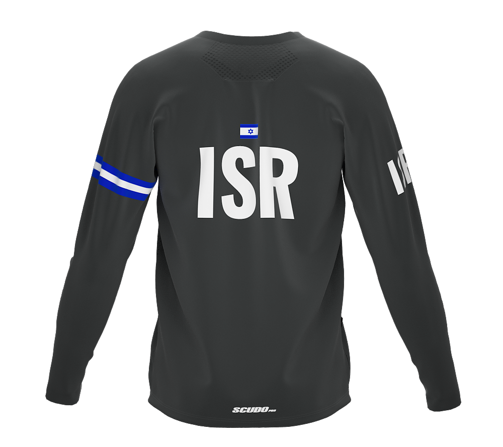 MTB BMX Cycling Jersey Long Sleeve Code Israel Gray for Men and Women