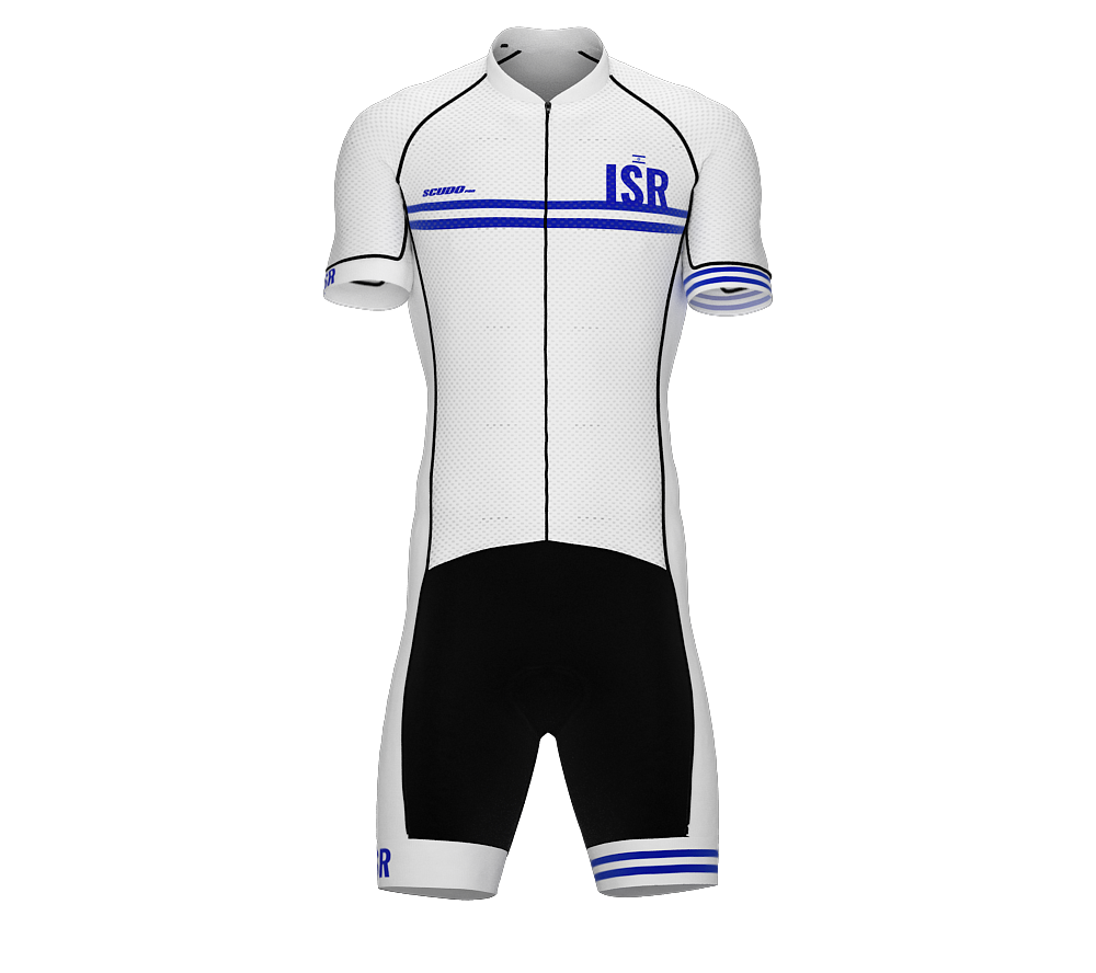 Israel White Code Cycling Speedsuit for Men