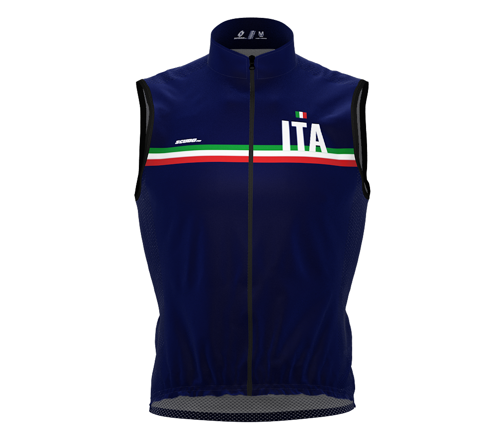 Wind Breaker Cycling Running Sports Vest Italy Country Code for Men And Women