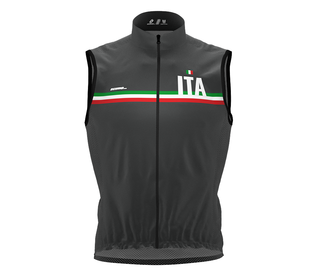 Wind Breaker Cycling Running Sports Vest Italy Country Code for Men And Women