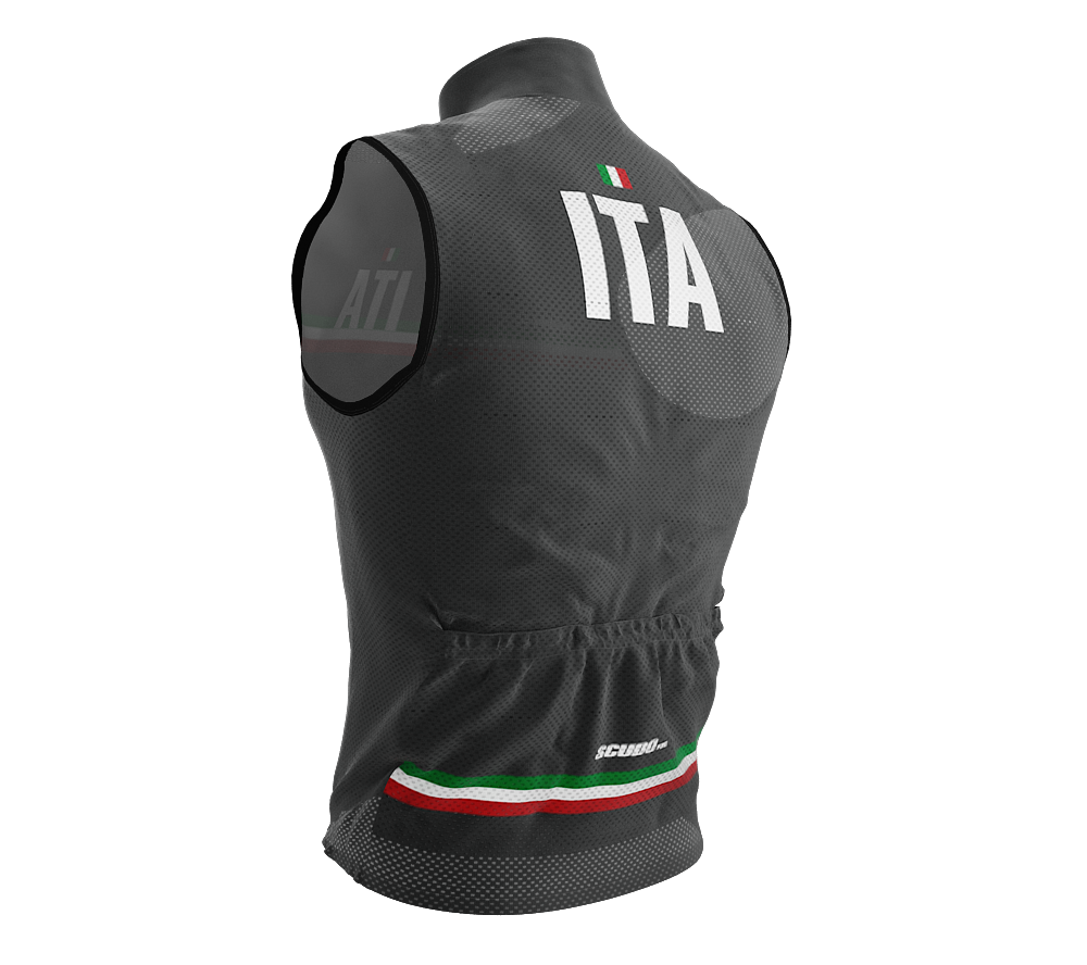 Wind Breaker Cycling Running Sports Vest Italy Country Code for Men And Women