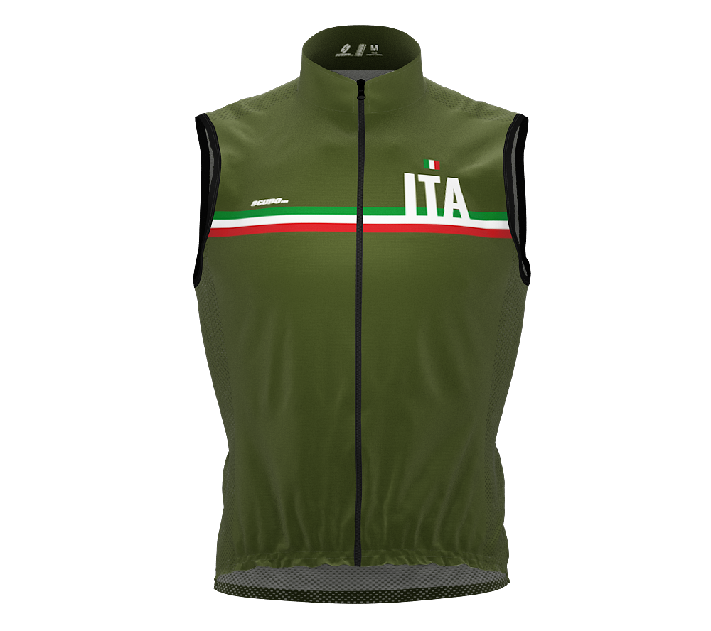 Wind Breaker Cycling Running Sports Vest Italy Country Code for Men And Women