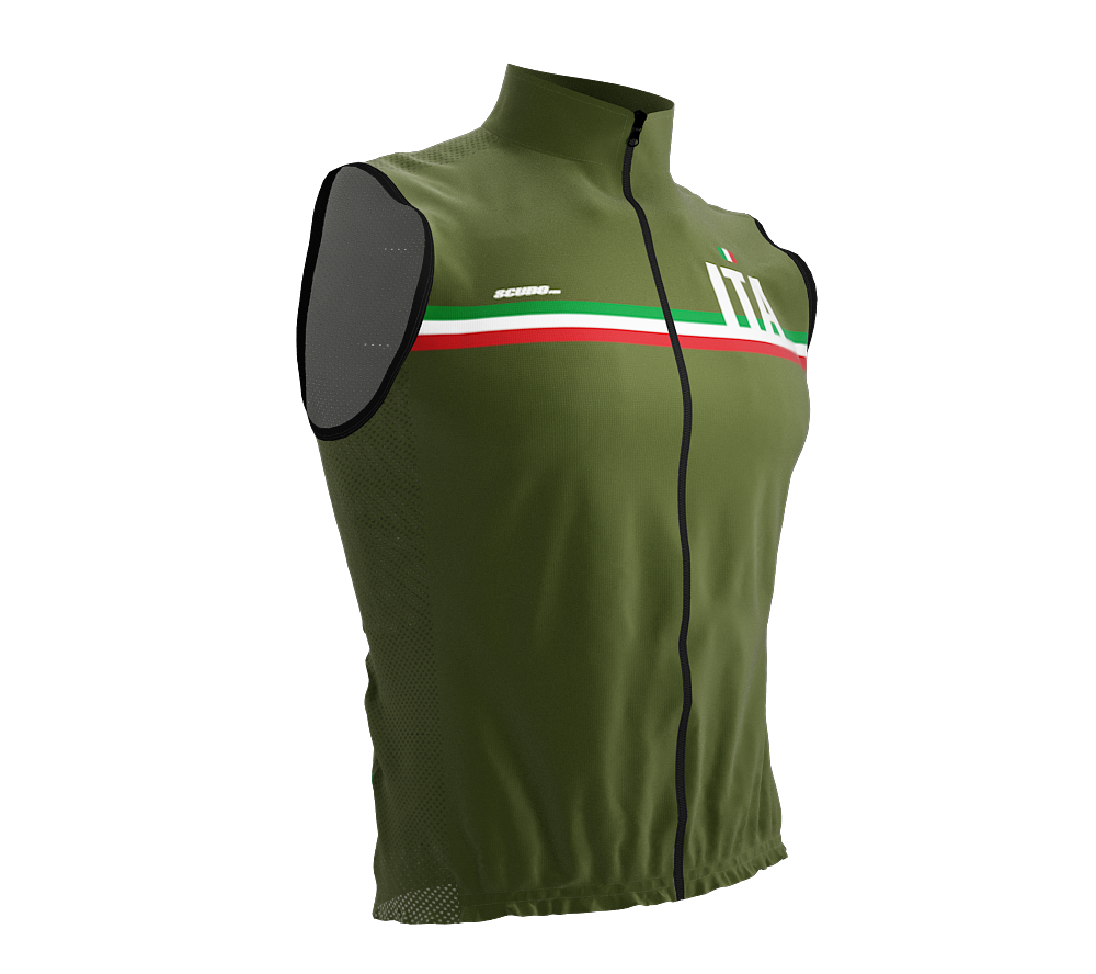 Wind Breaker Cycling Running Sports Vest Italy Country Code for Men And Women